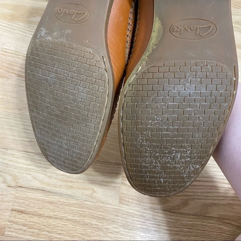 Clark’s Italy Lace Moccasin Wallabee Tan Lace Up Loafer Men’s 8 1/2